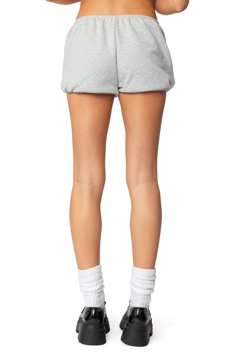 EDIKTED Robina Puff Fleece Shorts, Alternate, color, Gray-Melange