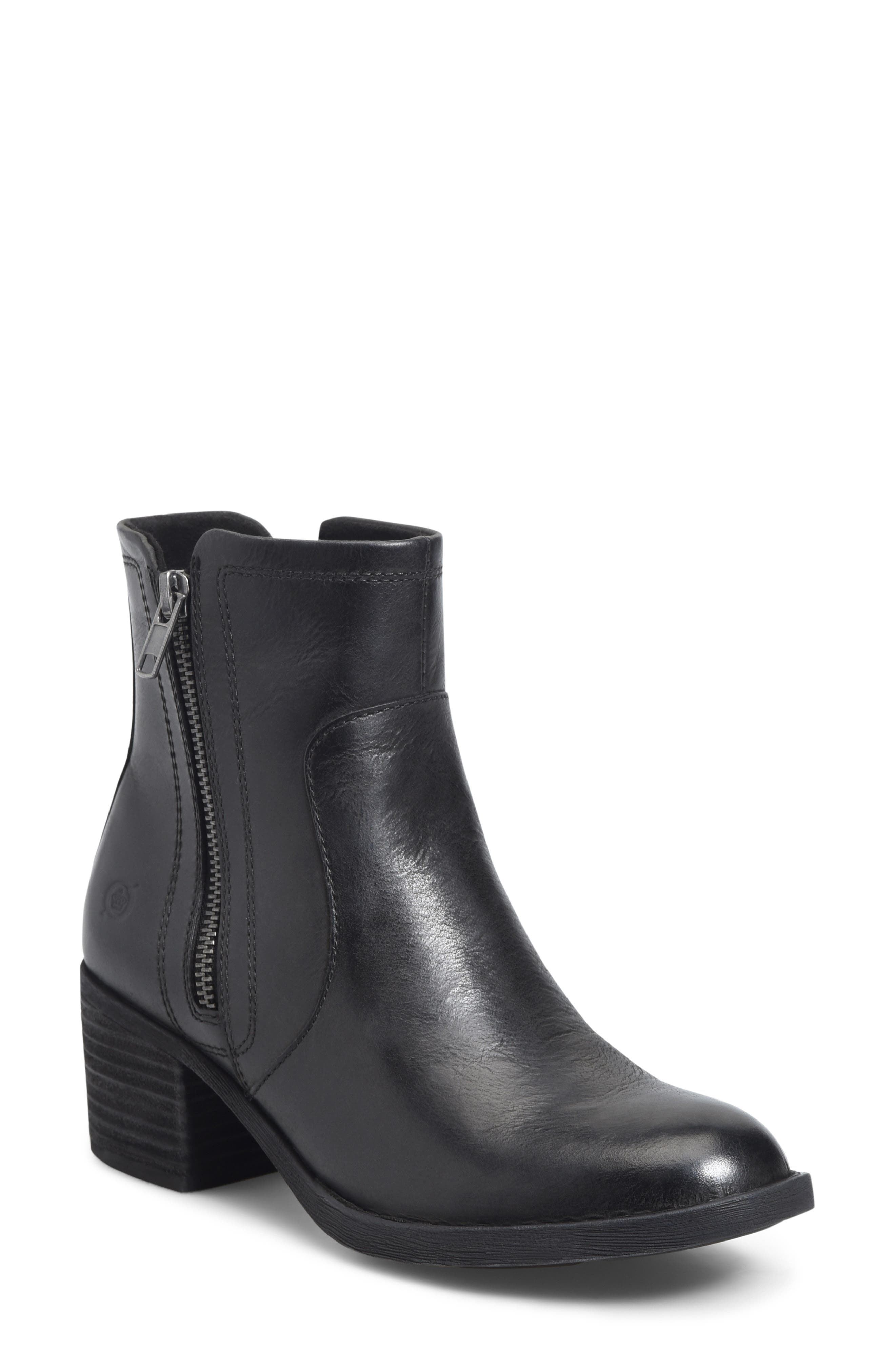Børn Rigby Bootie, Main, color, Black Leather