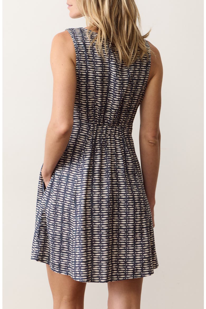 Camila Sleeveless Hemp Blend Minidress, Alternate, color, SARDINA PRINT