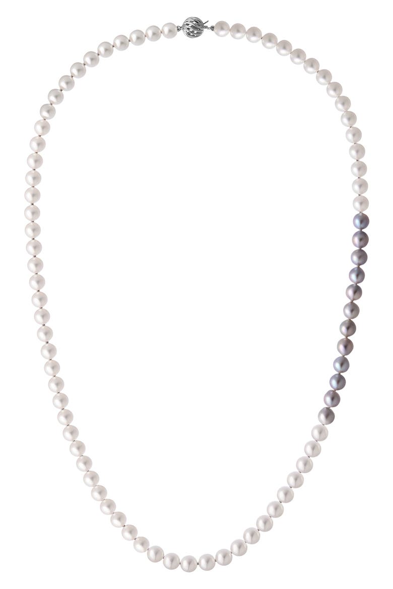 Akoya Cultured Pearl Strand Necklace, Main, color, PEARL