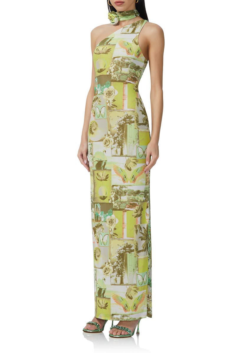 AFRM Savoy Postcard Print Strappy Back Maxi Dress, Alternate, color, 