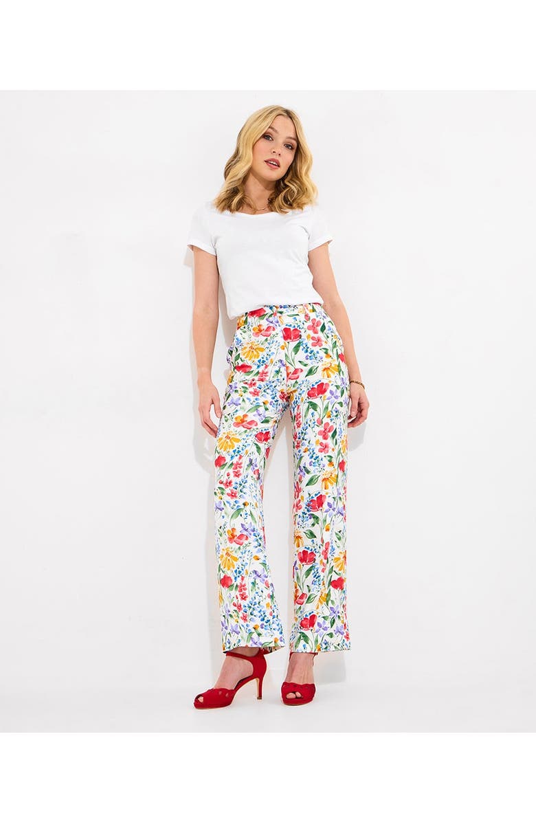 Joe Browns Floral Pants, Main, color, Ditsy Multi Garden