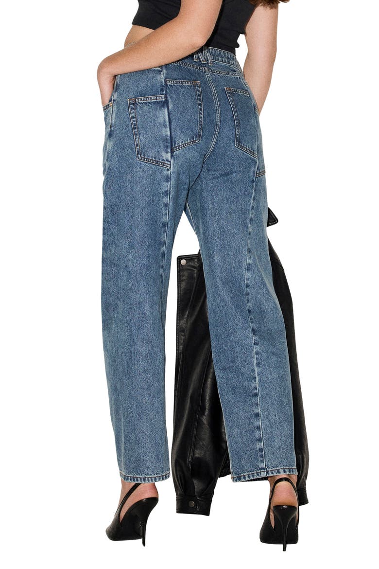 The Seamed Sydnee High Waist Straight Leg Jeans, Alternate, color, IMPERIAL BLUE