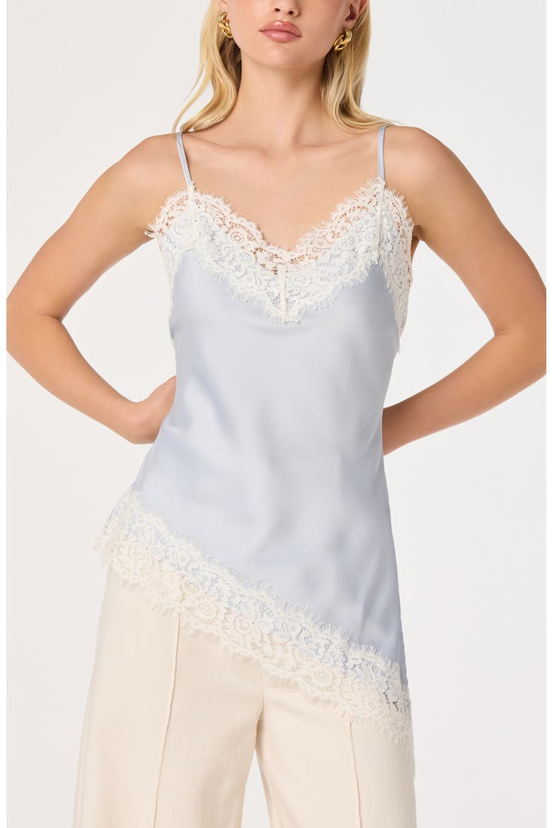 ASTR the Label Analise Lace Trim Asymmetric Satin Camisole (Women
