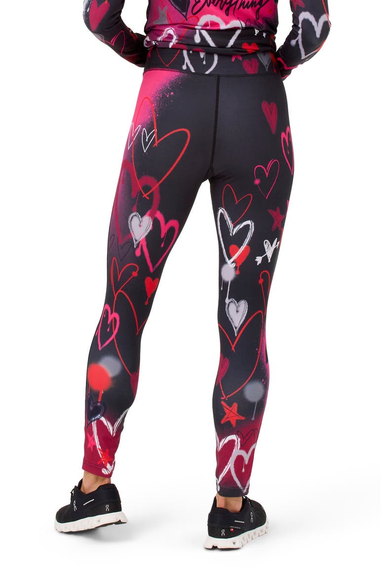 Graffiti Girls Legging, Alternate, color, Black Graffiti