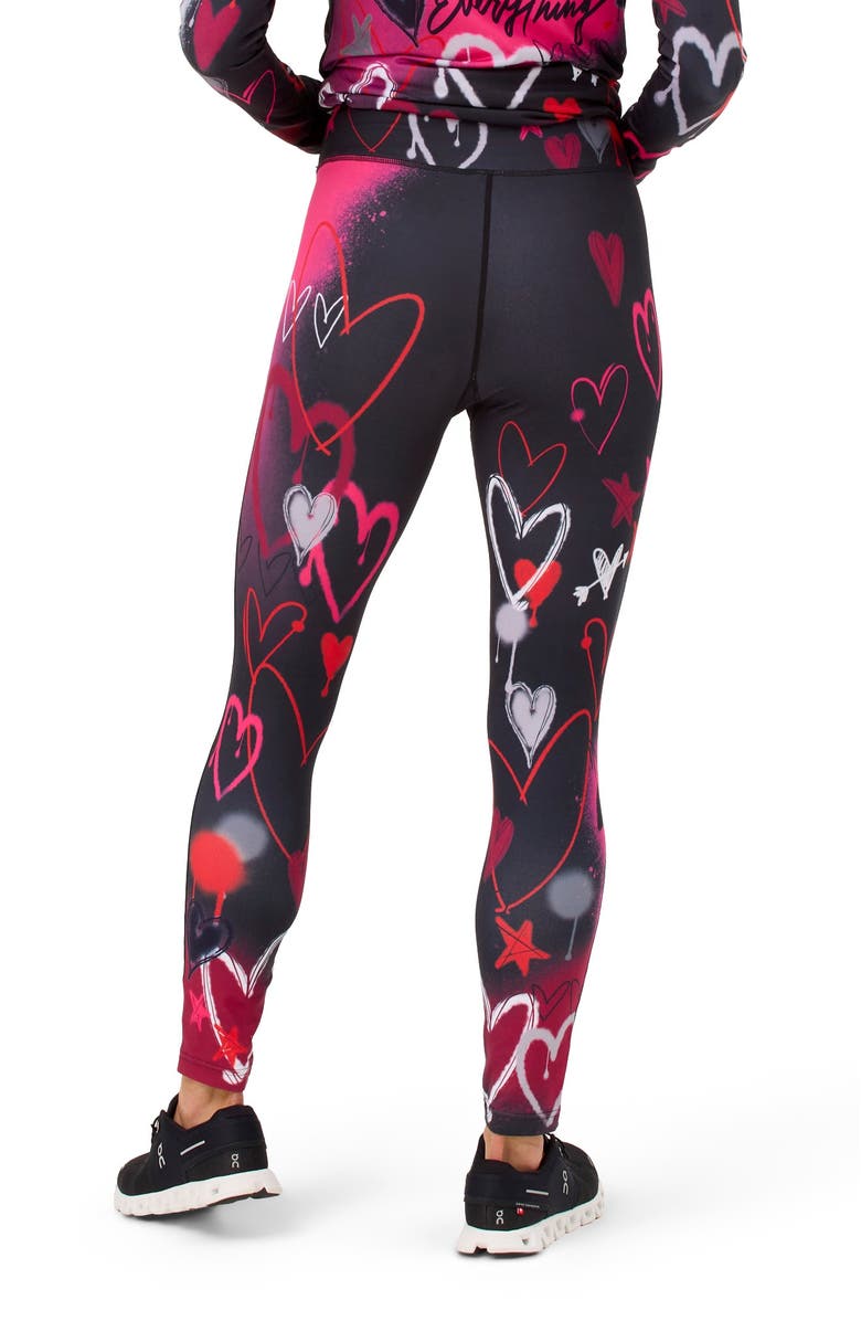 Krimson Klover Graffiti Girls Legging, Alternate, color, 