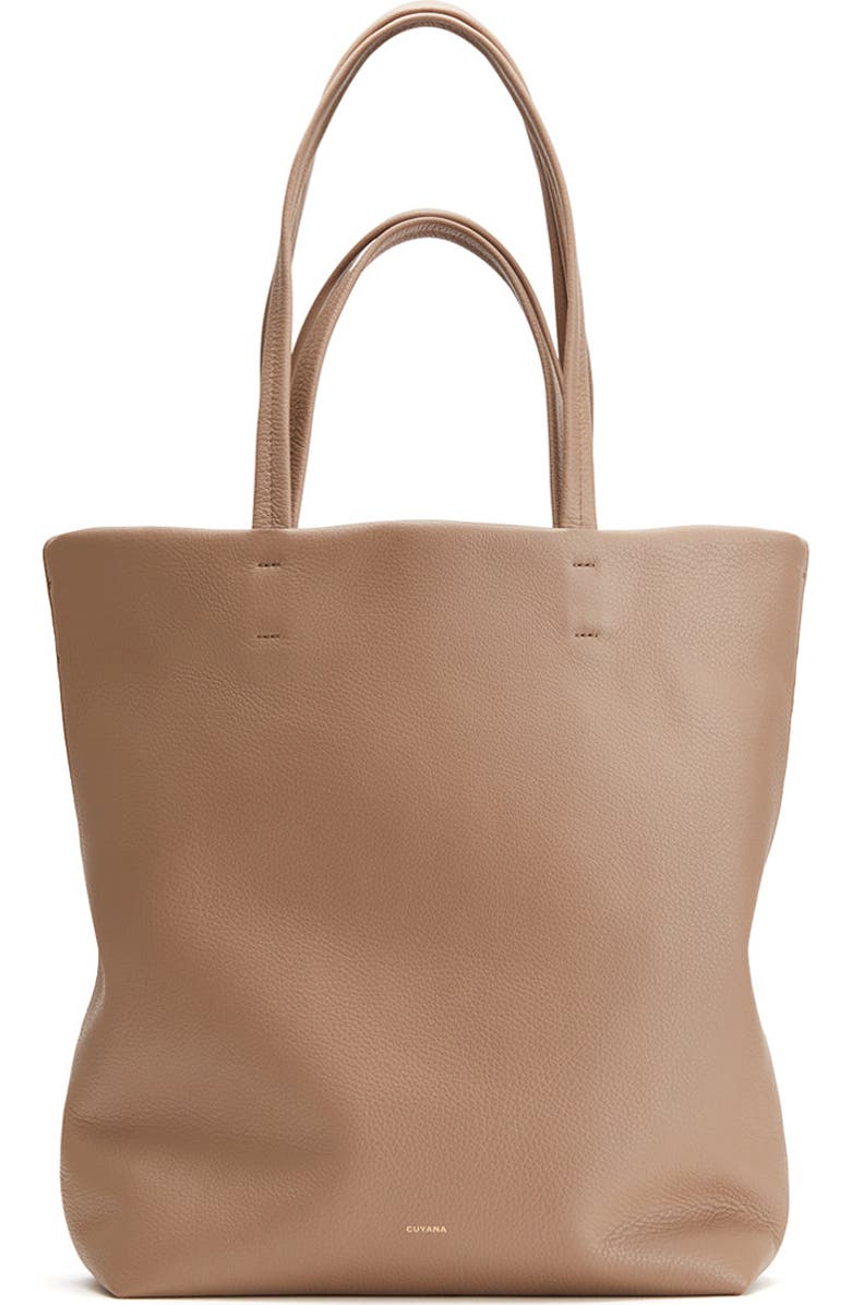Cuyana Tall Easy Tote, Main, color, Cappuccino