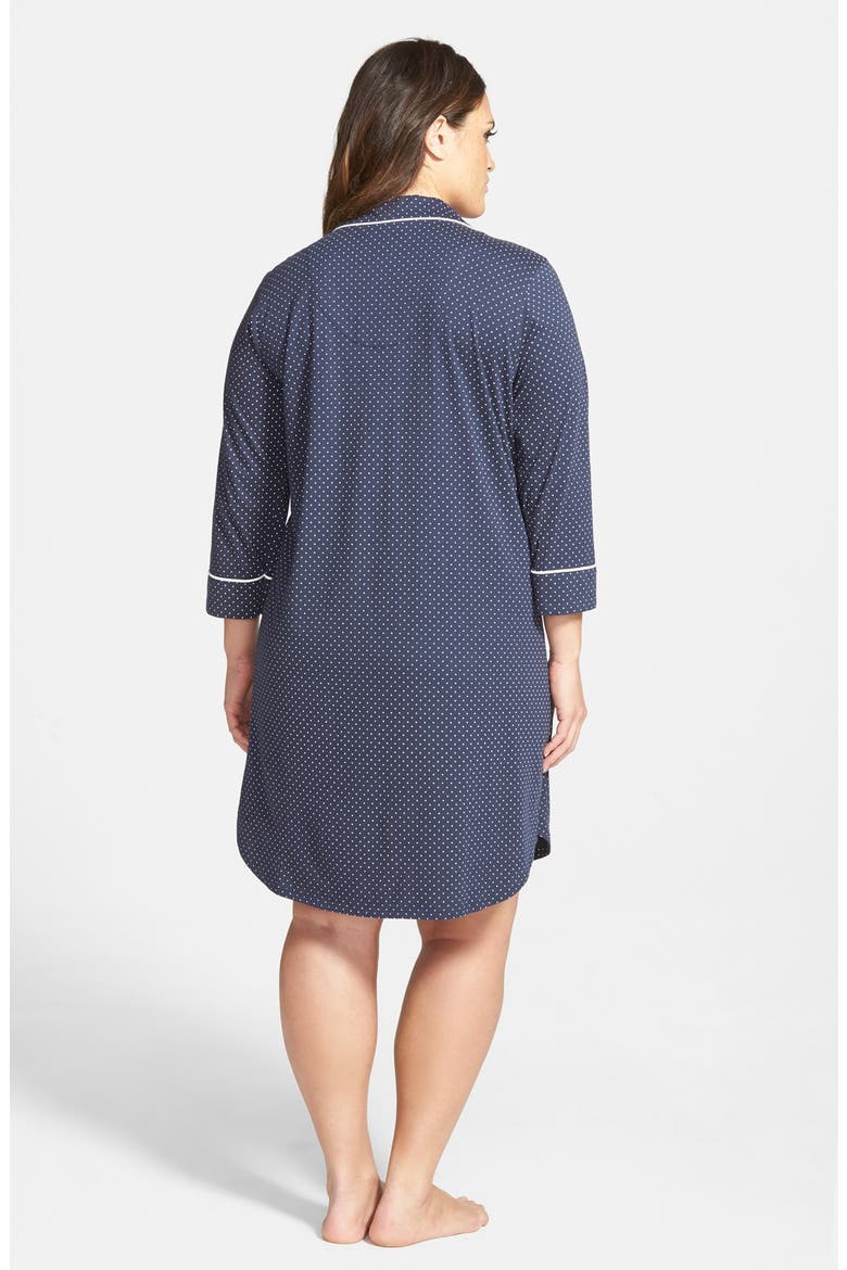Knit Jersey Sleep Shirt, Alternate, color, MADELEINE NAVY/ WHITE DOT