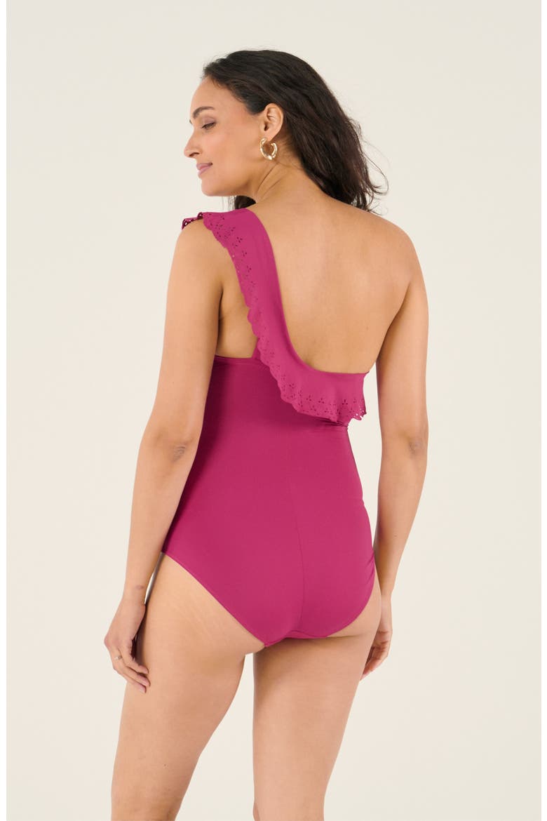 Bloom maternity swimsuit, Alternate, color, Fuschia
