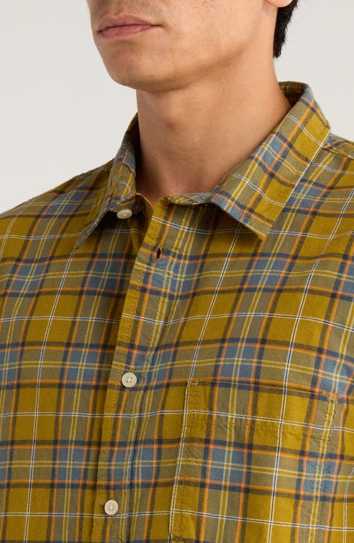 Vans Lawson Plaid Short Sleeve Cotton & Linen Button-up Shirt In Multi