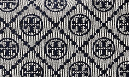 Tory Burch Shoulder Bag With Adaptable Strap And Logo Pattern In Blue