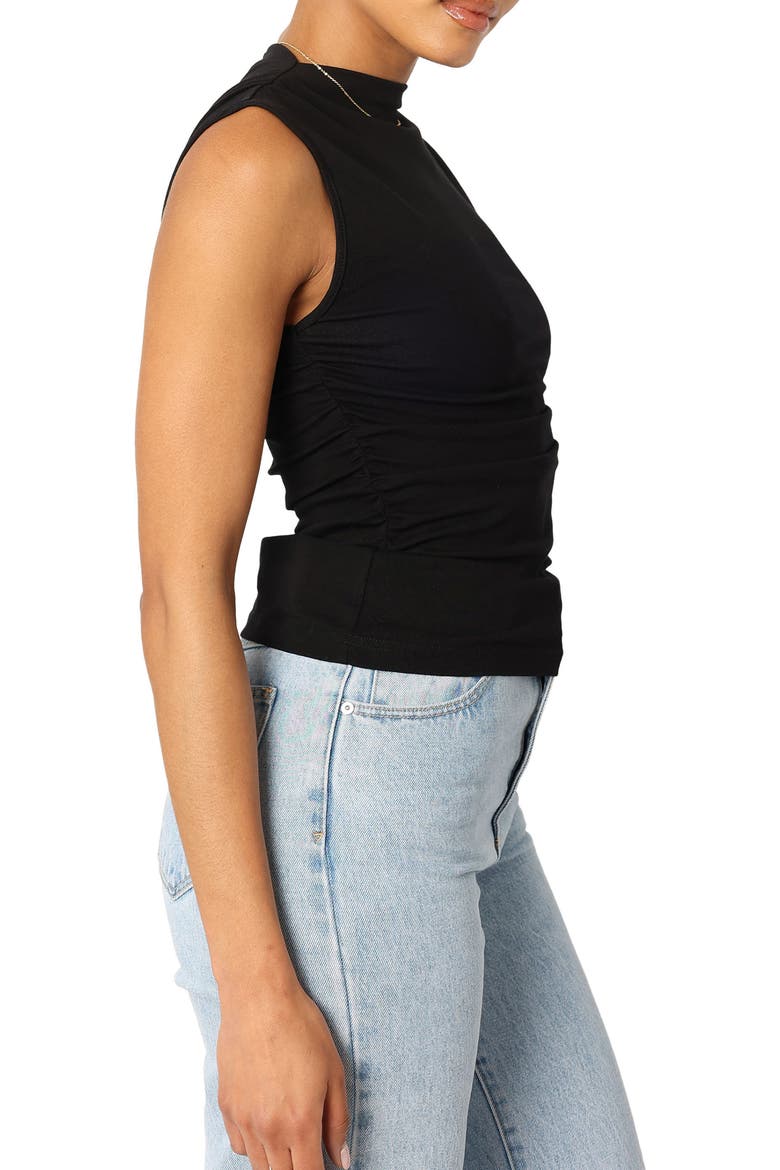 Nissa Mock Neck Sleeveless Top, Alternate, color, BLACK