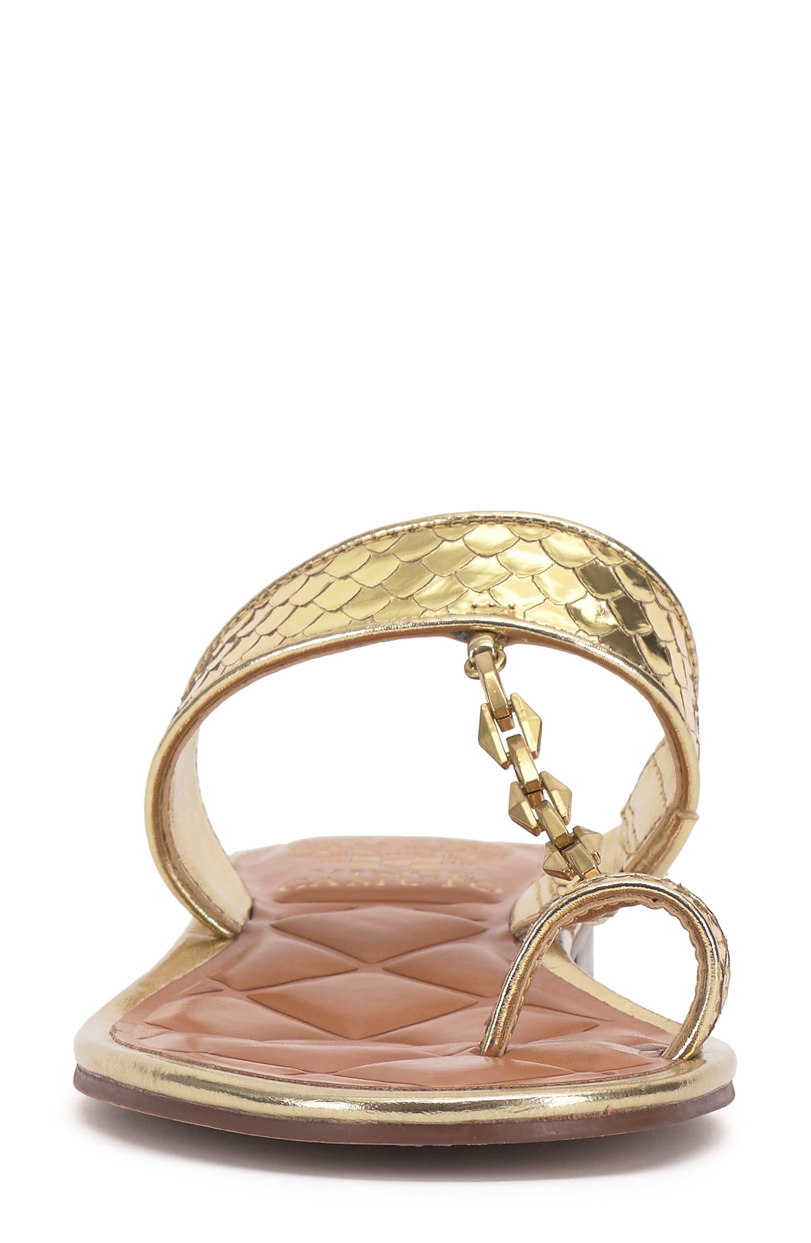 Lexiea Toe Loop Sandal, Alternate, color, GRECIAN GOLD METALLIC