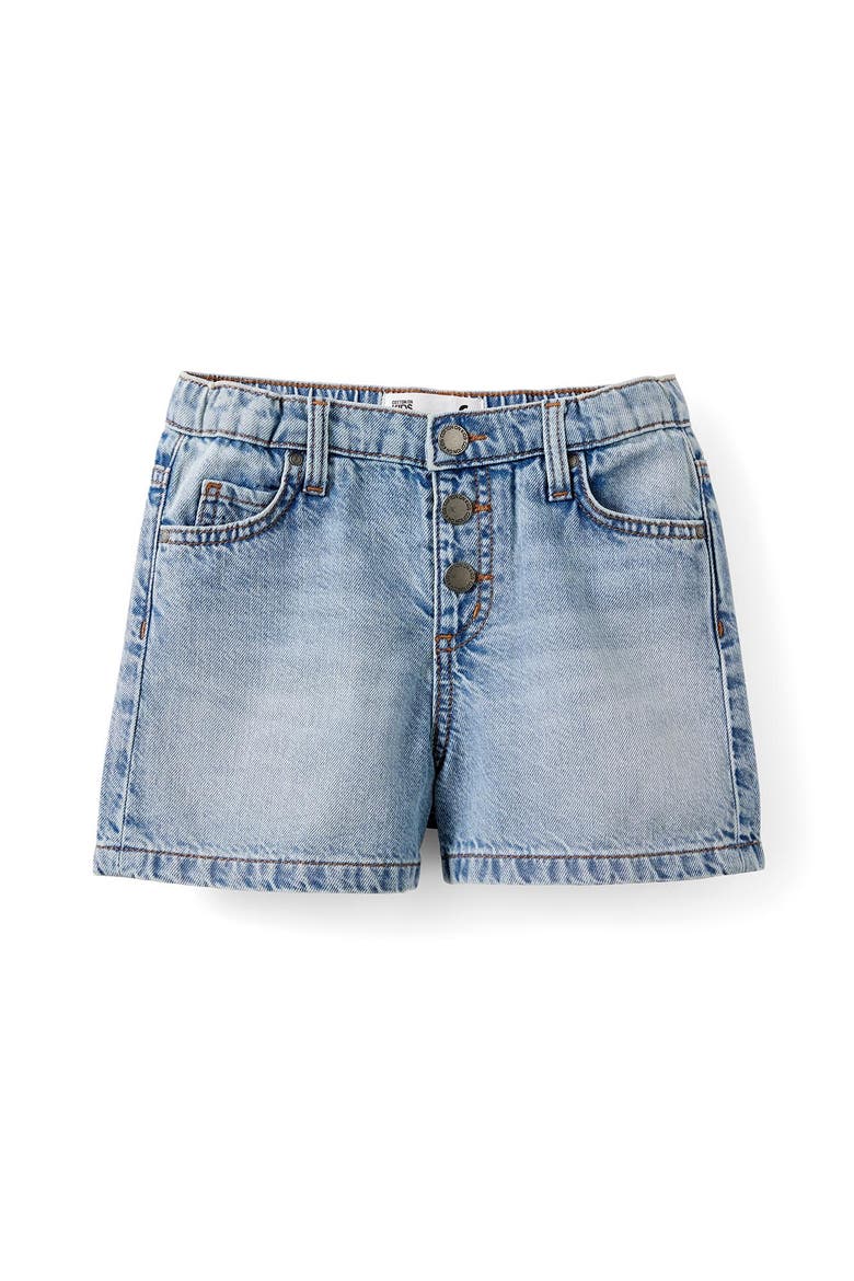Kid's Snap Front Denim Short, Main, color, Airlie Light Blue