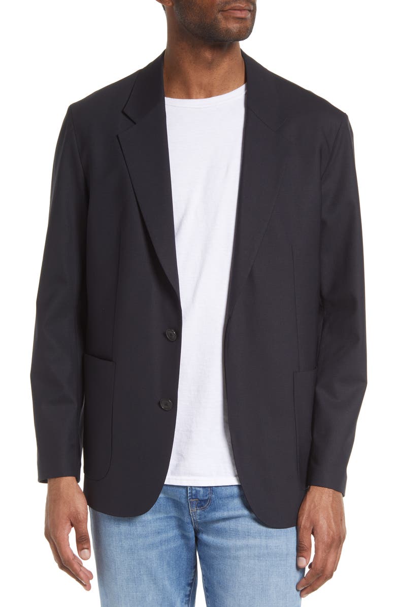 FRAME Unstructured Stretch Wool Blazer, Main, color, 