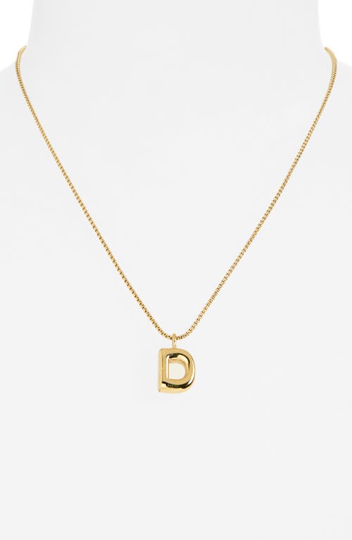 Open Edit Waterproof Bubble Initial Pendant Necklace