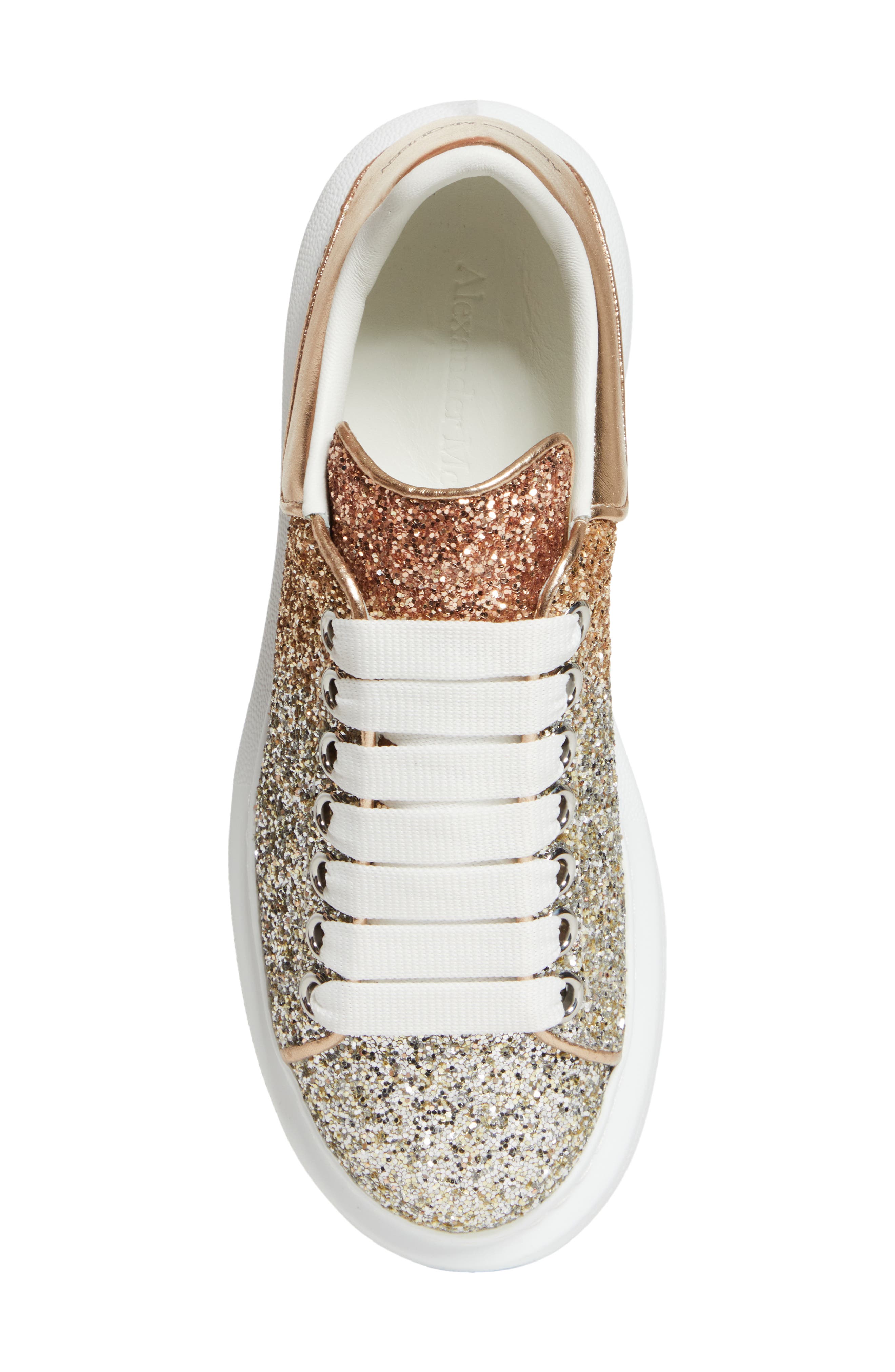 McQueen Oversized Ombré Glitter Sneaker, Alternate, color, 