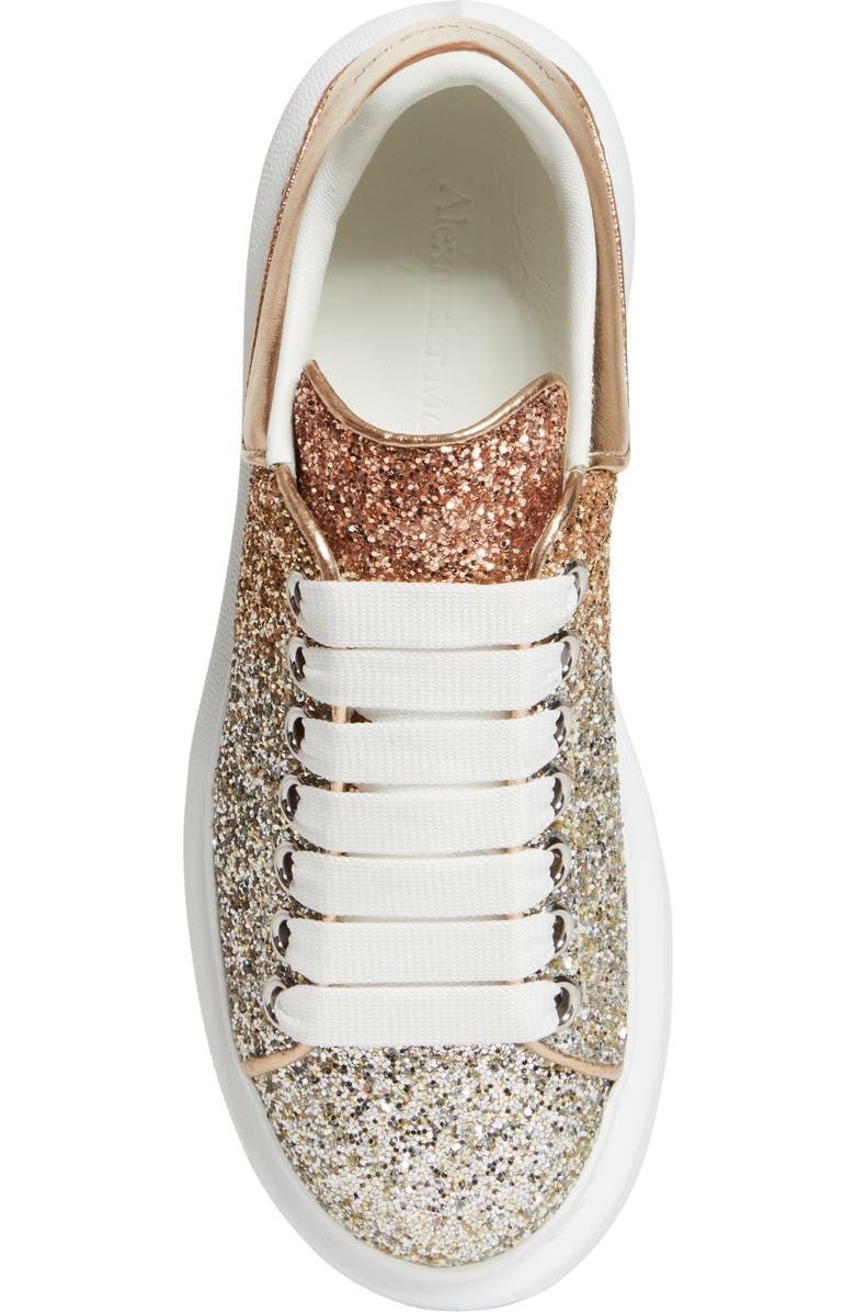 McQueen Oversized Ombré Glitter Sneaker, Alternate, color,