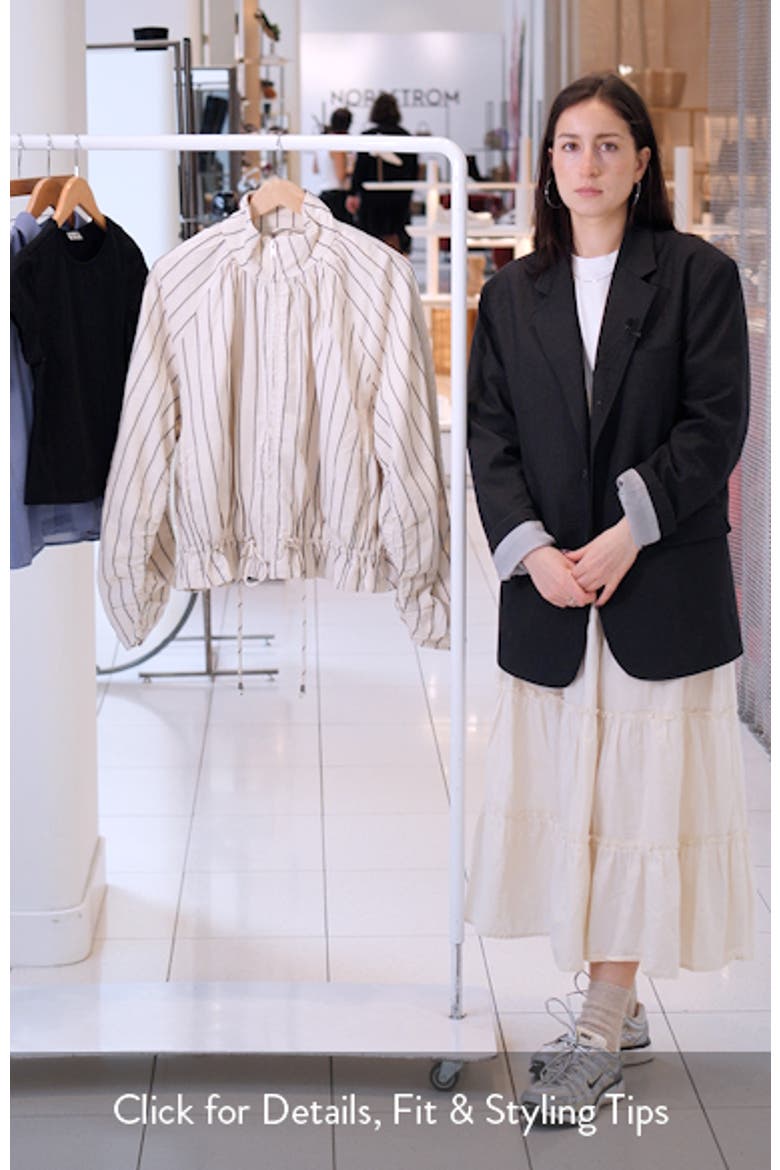Devon Stripe Ruffle Hem Jacket video