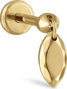 MARIA TASH Faceted Marquise Single Threaded Stud Earring