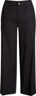 NYDJ Linen Blend Crop Wide Leg Pants
