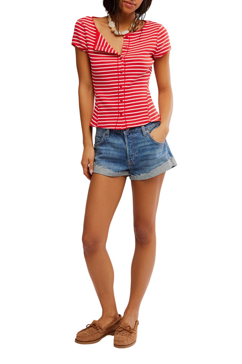 Most Wanted Stripe Rib Cardigan, Alternate, color, RED/ WHITE STRIPE