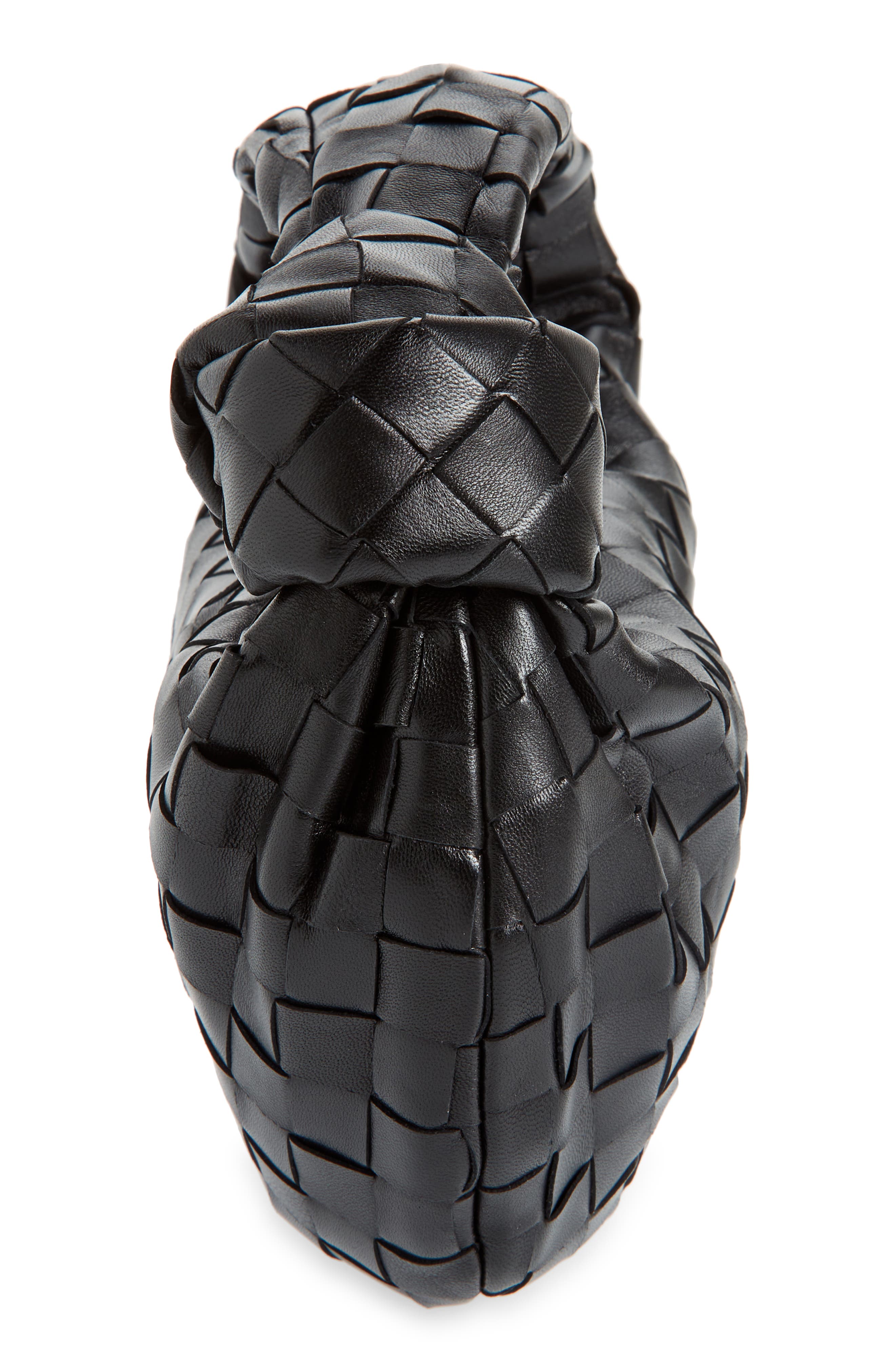 Bottega Veneta Mini Jodie Leather Hobo, Alternate, color, Black/ Gold