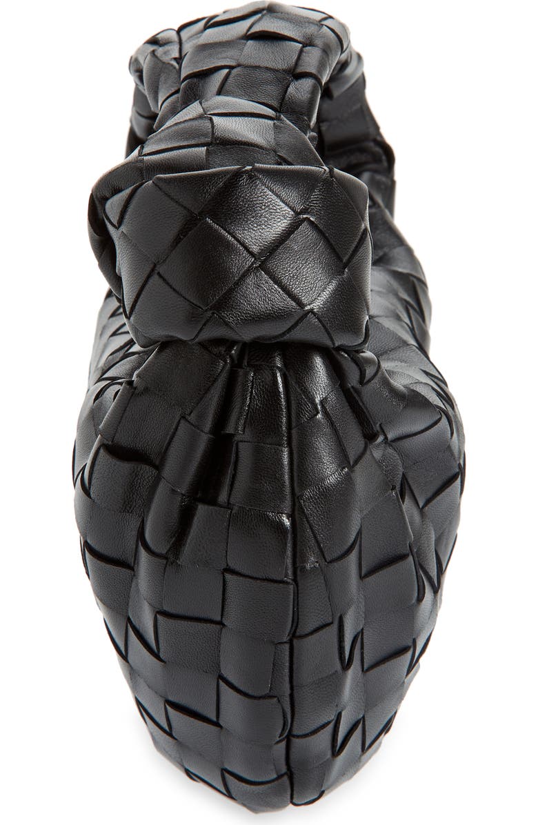 Bottega Veneta Mini Jodie Leather Hobo, Alternate, color, Black/ Gold