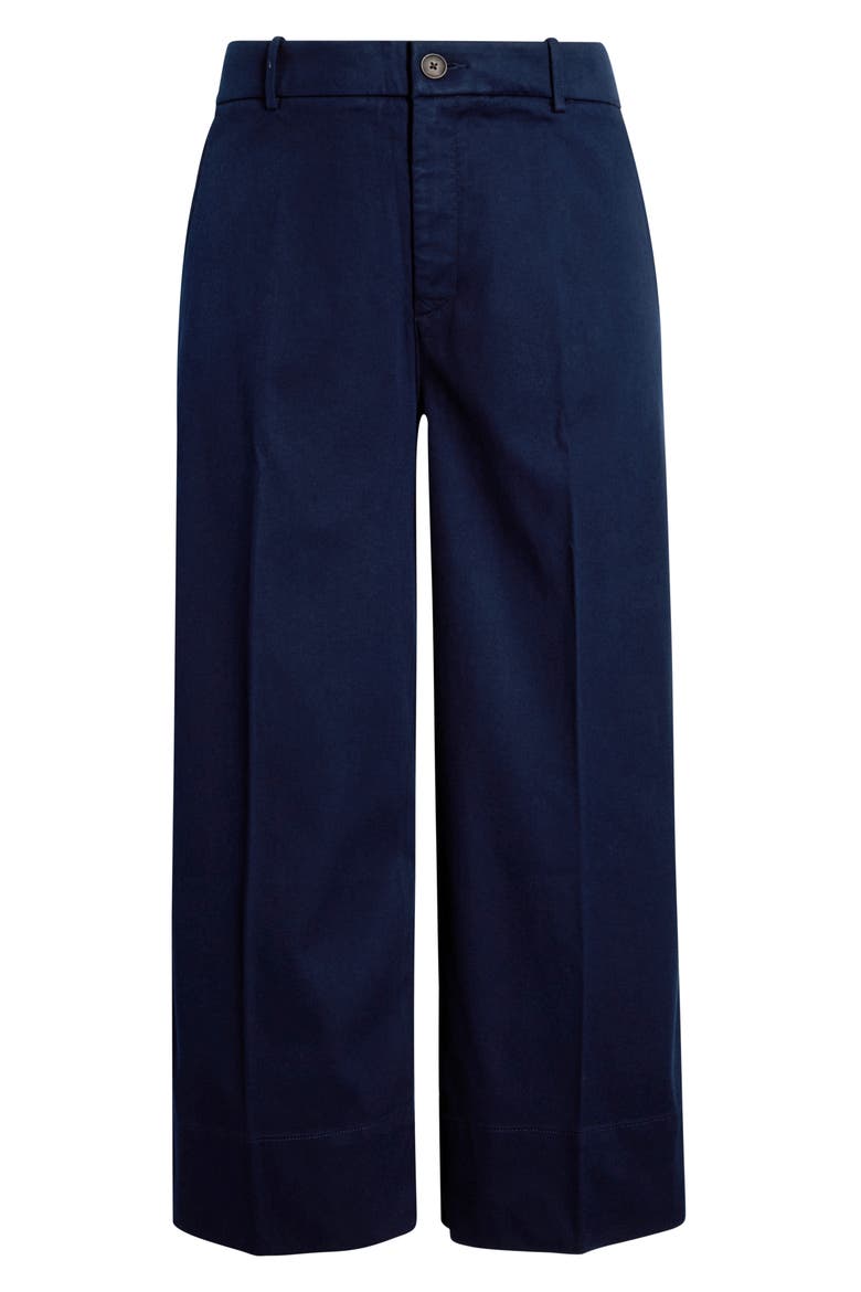 SPANXsupersmooth™ Crop Wide Leg Stretch Twill Pants, Alternate, color, TIMELESS NAVY