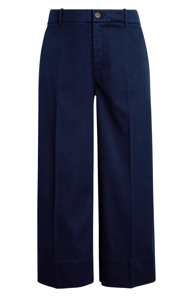 SPANX<sup>®</sup> SPANXsupersmooth<sup>™</sup> Crop Wide Leg Stretch Twill Pants, Main, color, Timeless Navy