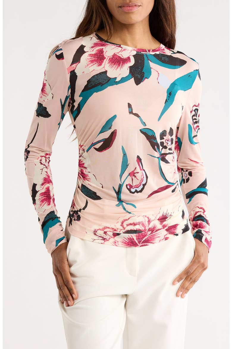 Long Sleeve Top, Main, color, DANCING ROSE BARE
