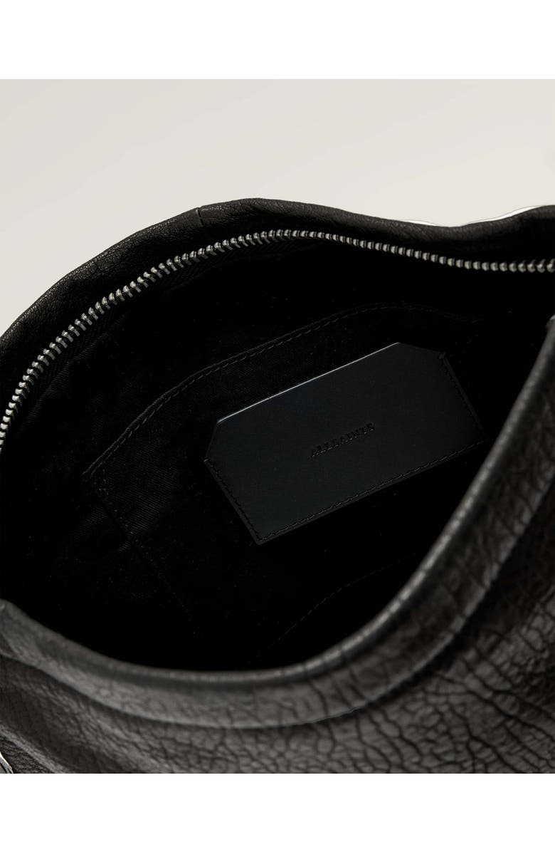 AllSaints Haven Leather Crossbody Bag, Alternate, color, Black