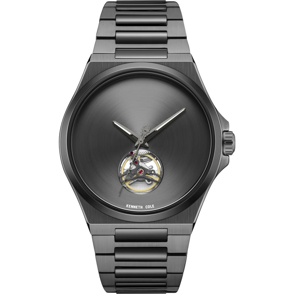 Kenneth Cole New York Automatic Bracelet Watch, 43.5mm In Black