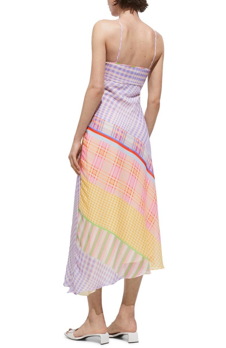 MANGO Check Midi Slipdress, Alternate, color, 