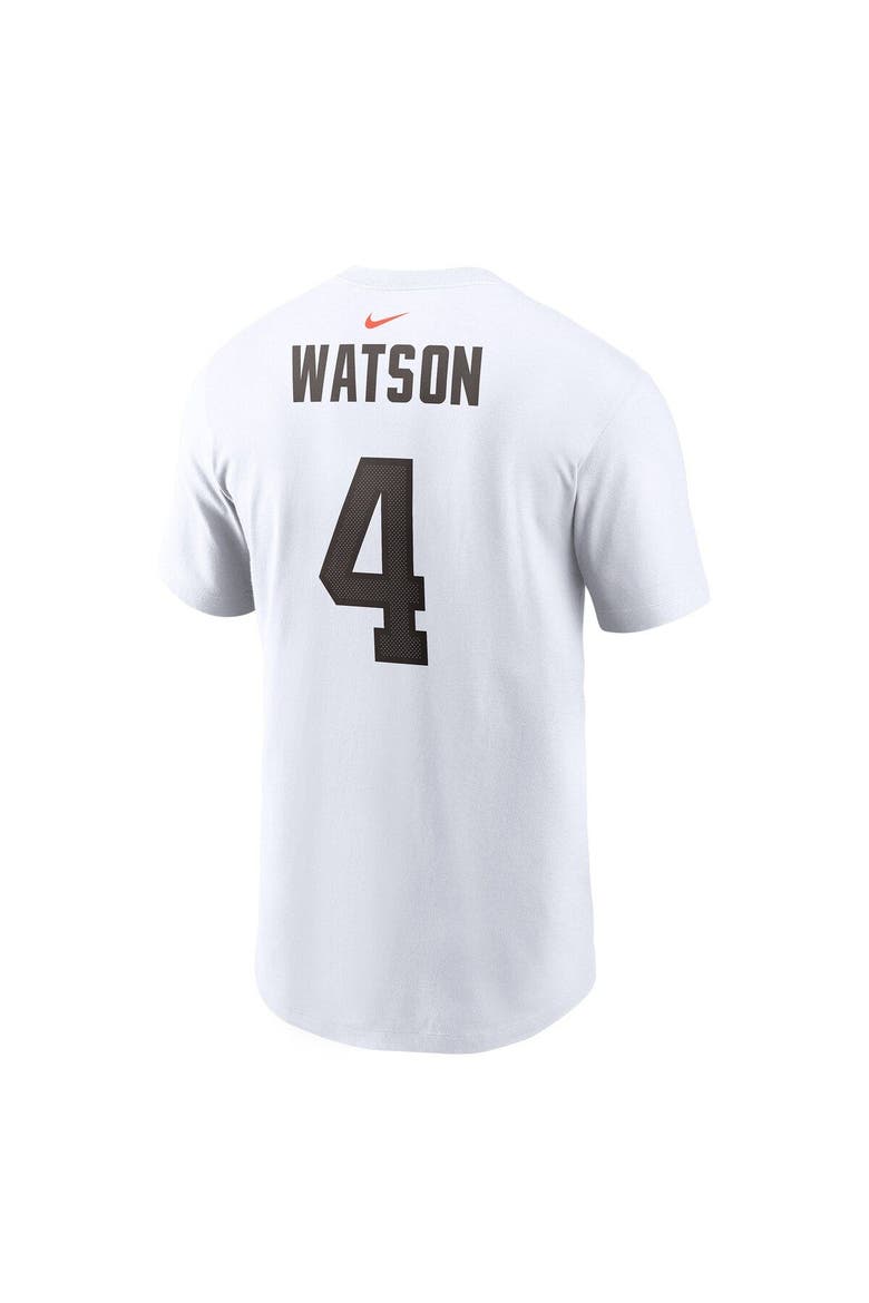 Men's Nike Deshaun Watson White Cleveland Browns Player Name & Number T-Shirt, Alternate, color, White