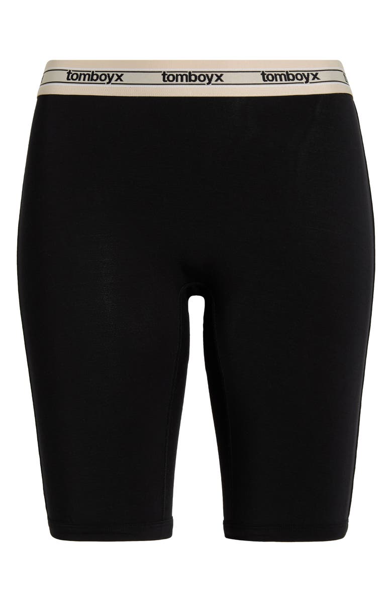 TomboyX Stretch Modal 9-Inch Boxer Briefs, Alternate, color, Modal Retro Black