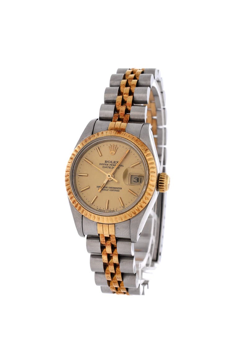 Oyster Perpetual Datejust Automatic Watch Stainless Steel and Yellow Gold 26, Alternate, color, Metallic Gold