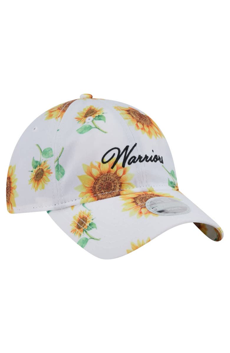 New Era Women's New Era  White Golden State Warriors Adventure Flower 9TWENTY Adjustable Hat, Alternate, color, White