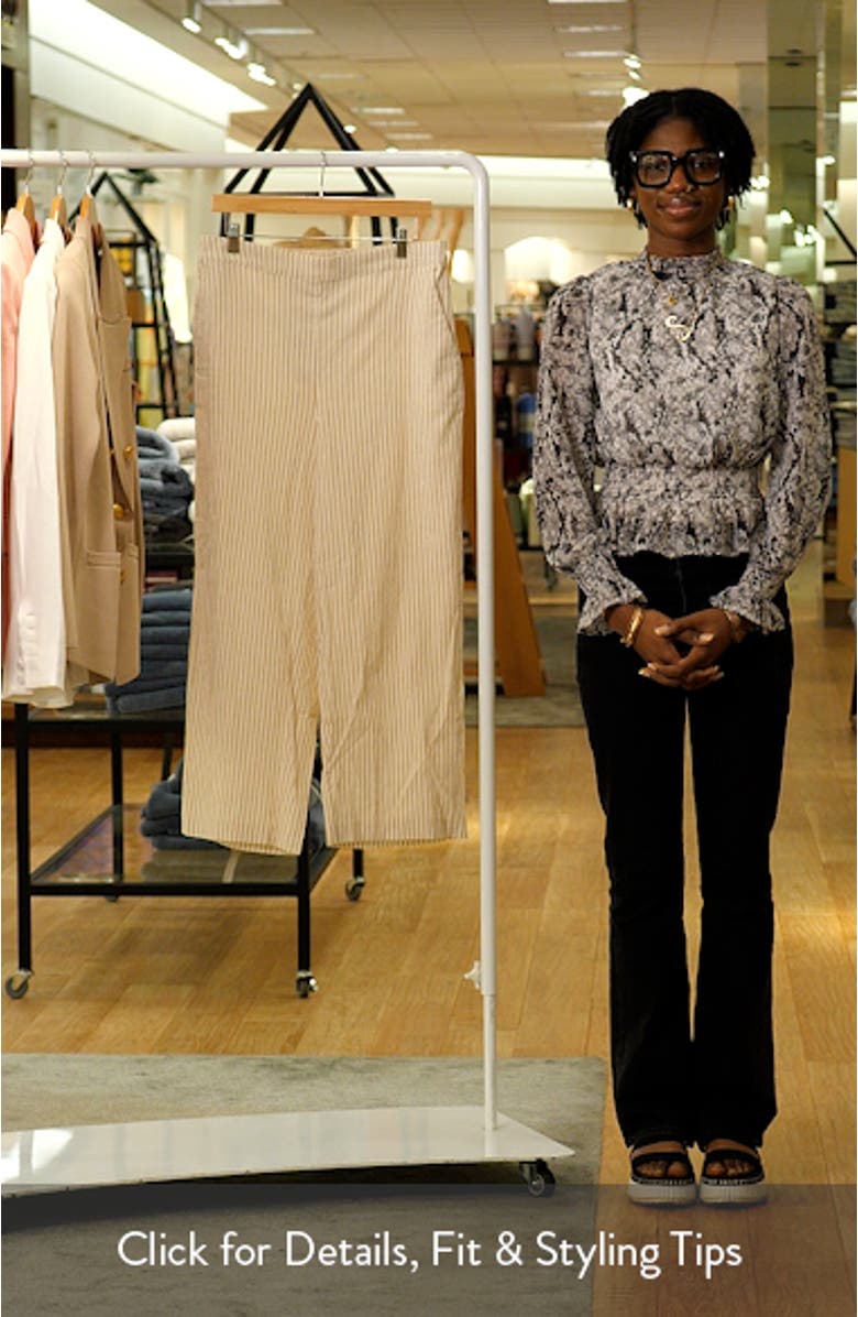 Pinstripe Crop Pull-On Pants, sales video thumbnail