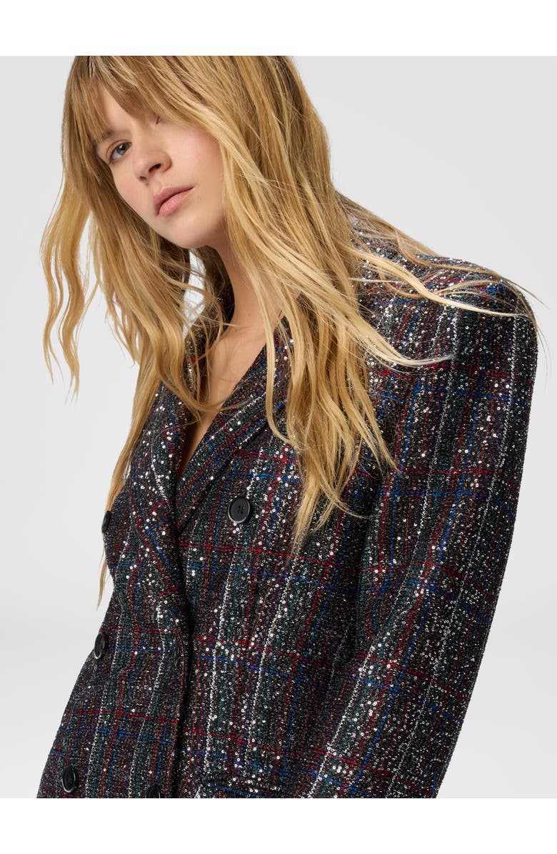 Missoni Double-breasted Blazer With Check Pattern, Alternate, color, Multicoloured