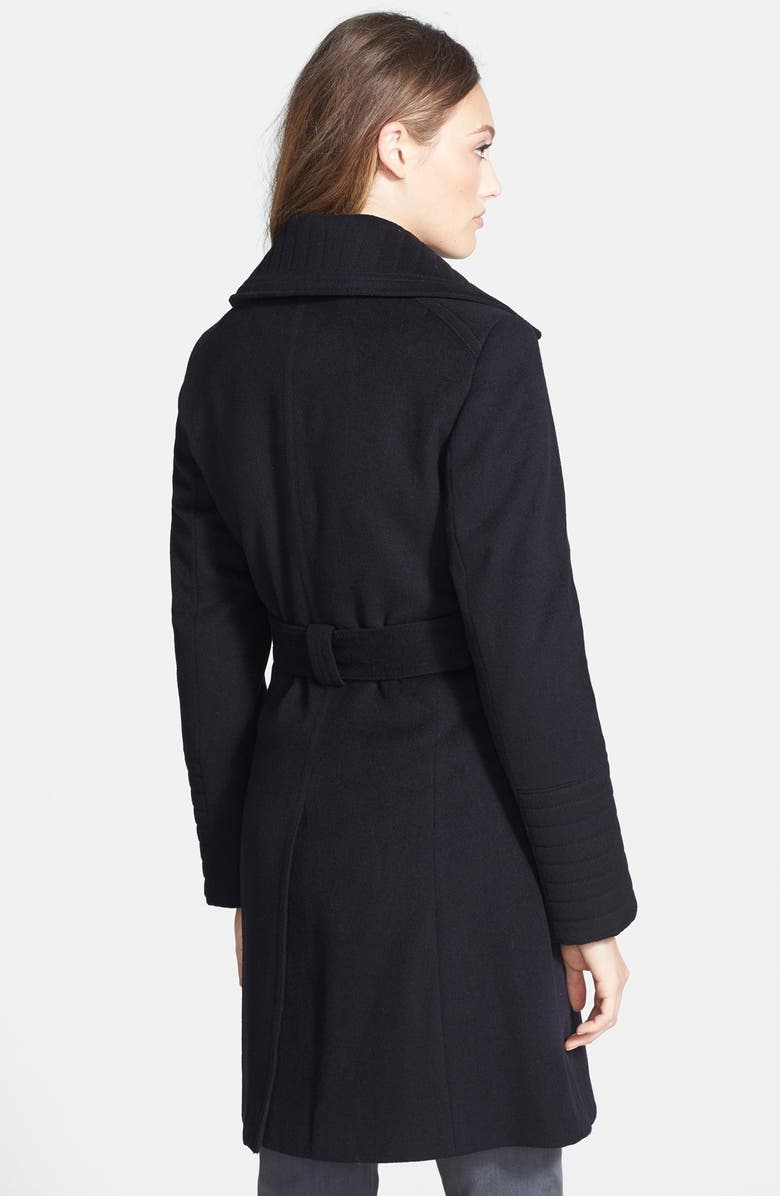 Laundry by Shelli Segal Belted Wool Blend Trench Coat, Alternate, color,