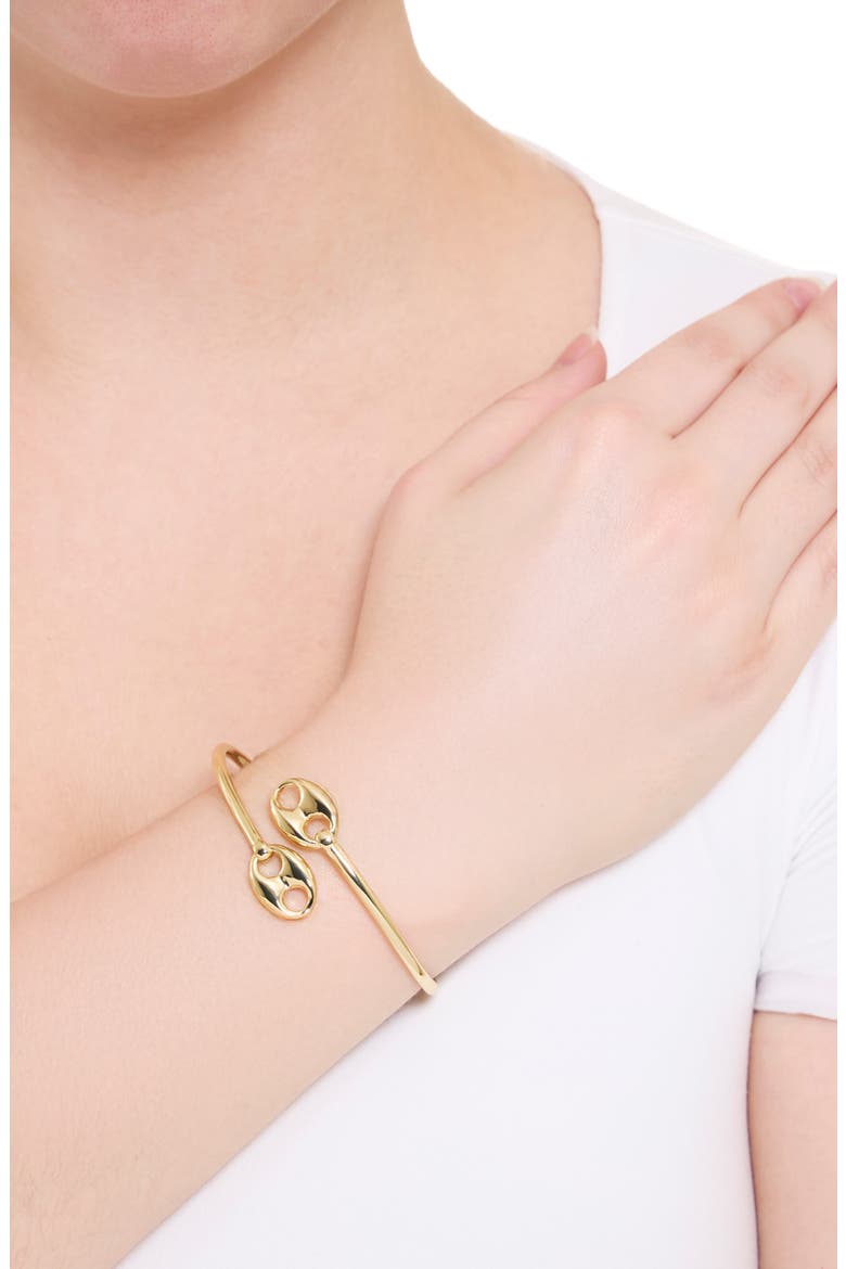 Sculpted Bypass Bangle, Alternate, color, GOLD