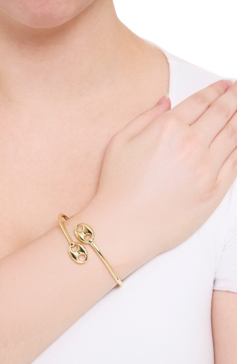 ATHRA LUXE Sculpted Bypass Bangle, Alternate, color, Gold