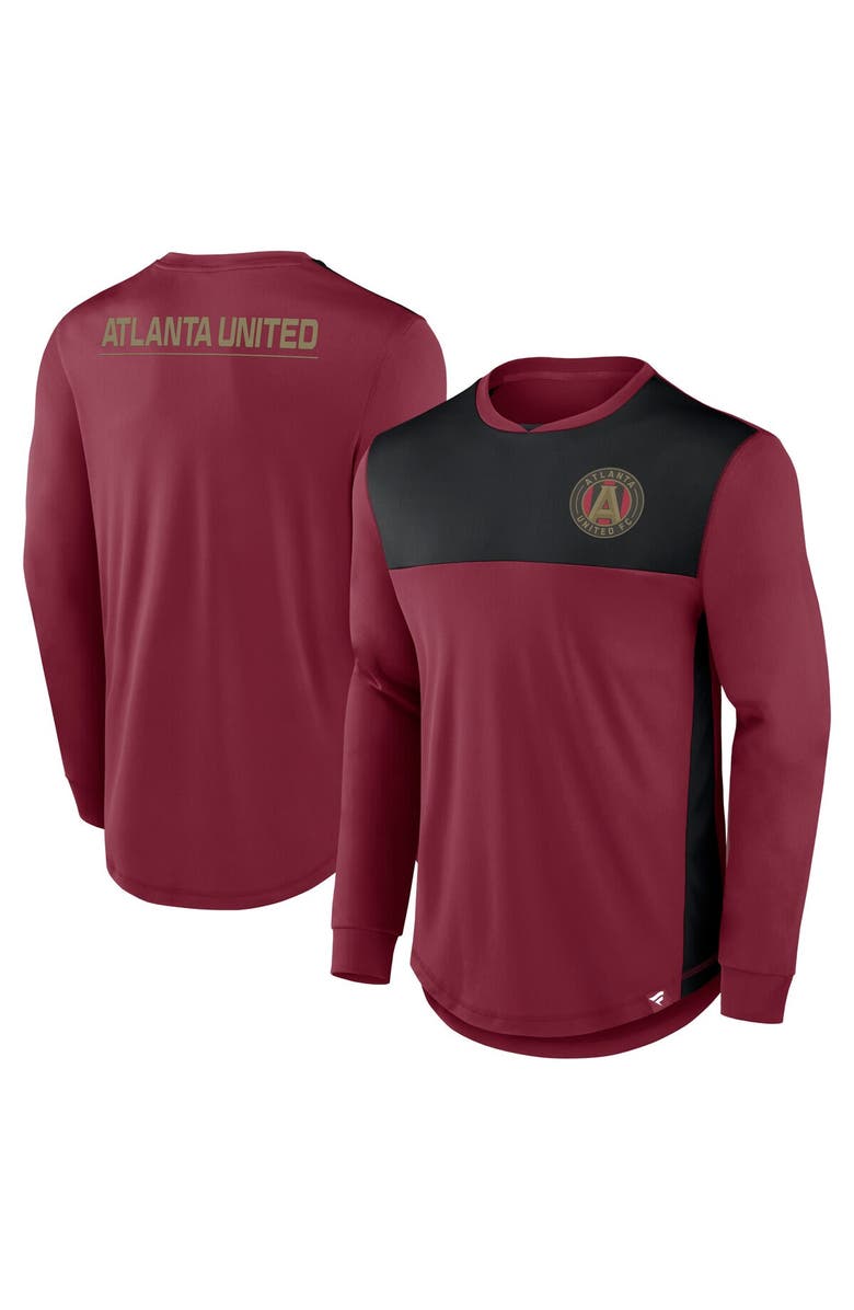 FANATICS Men's Fanatics Branded Red Atlanta United FC Mid Goal Long Sleeve T-Shirt, Alternate, color, 