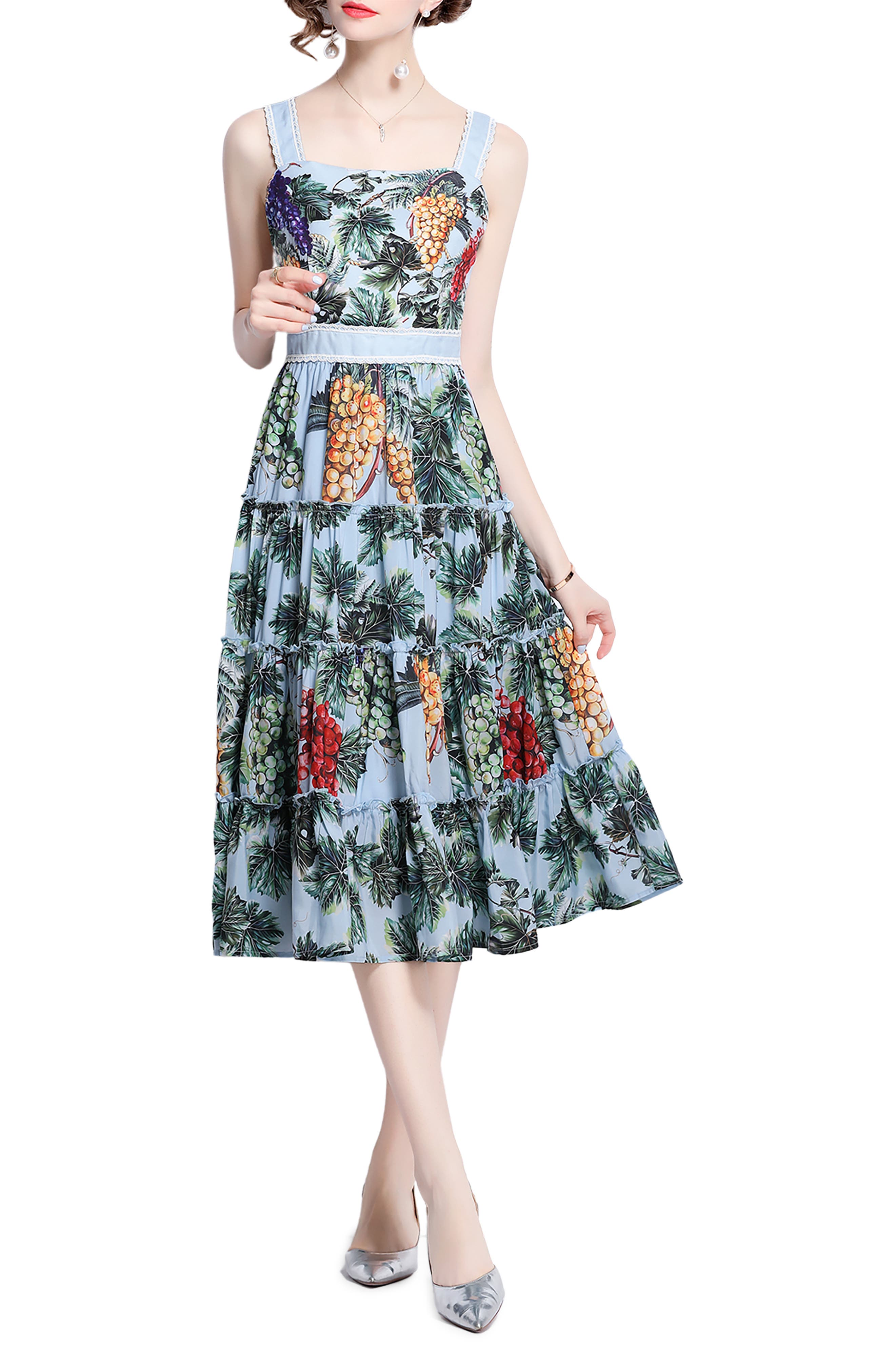 KAIMILAN Grape Vine A-Line Dress (Women) | Nordstromrack