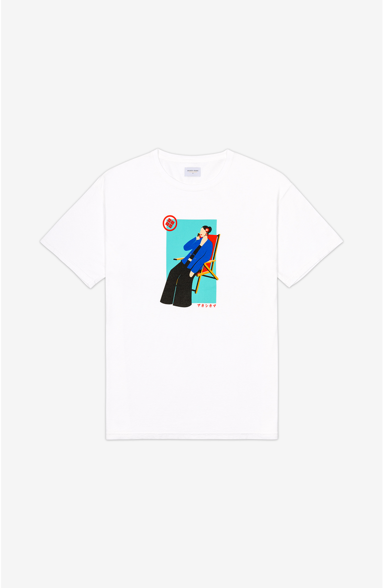 AKASHI-KAMA Riviera Woman Oversize Tee, Alternate, color, White