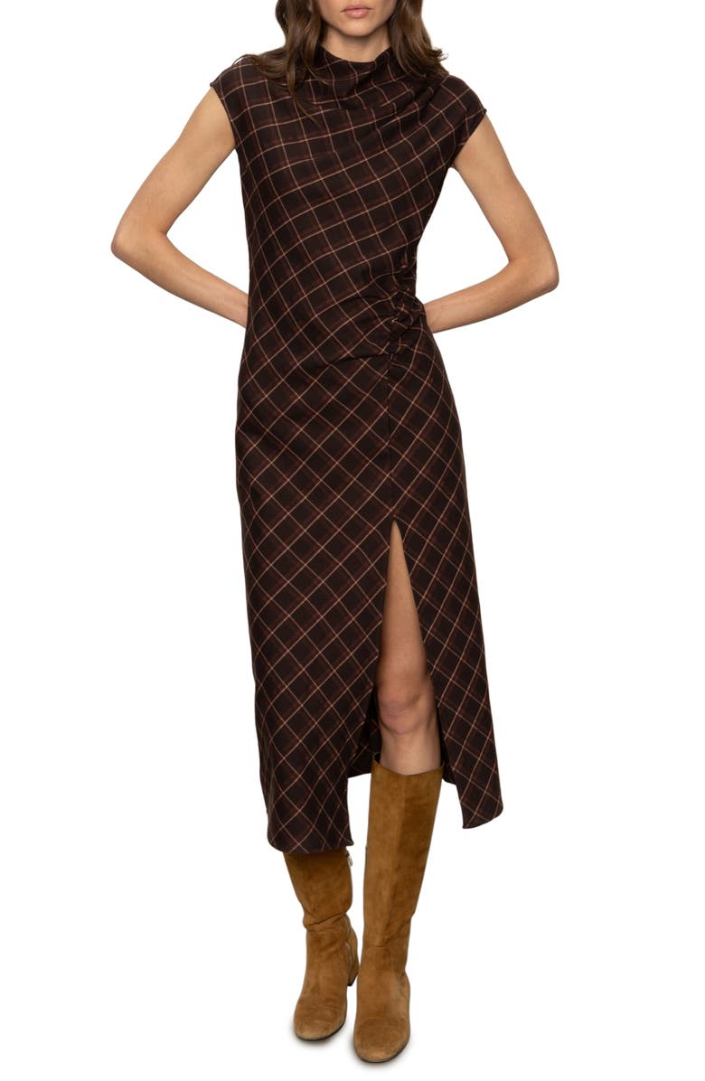 Sanctuary Autumn's Best Plaid Midi Dress, Main, color,