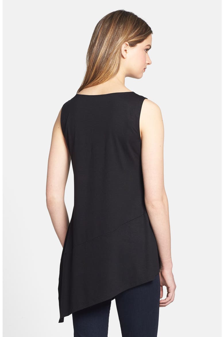 Bateau Neck Sleeveless Tunic, Alternate, color, BLACK