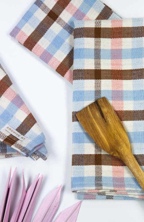 ARCHIVE NEW YORK ARCHIVE NEW YORK HANDWOVEN CLASSIC PLAID COTTON NAPKINS, SET OF 4