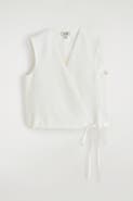 COS Tie-Detail Linen-Blend Wrap Vest